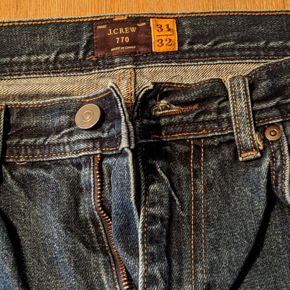 J Crew Men's 770 Indigo Jeans 31/32